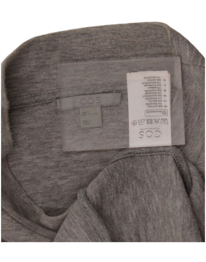 COS Damen-Sweatshirt-Pullover in Übergröße, Gr. 14, Größe L, Grau, Baumwolle