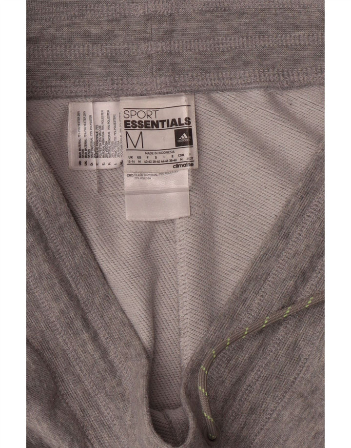 Adidas Damen Bermuda Sport Shorts UK 12/14 Mittelgraues Polyester