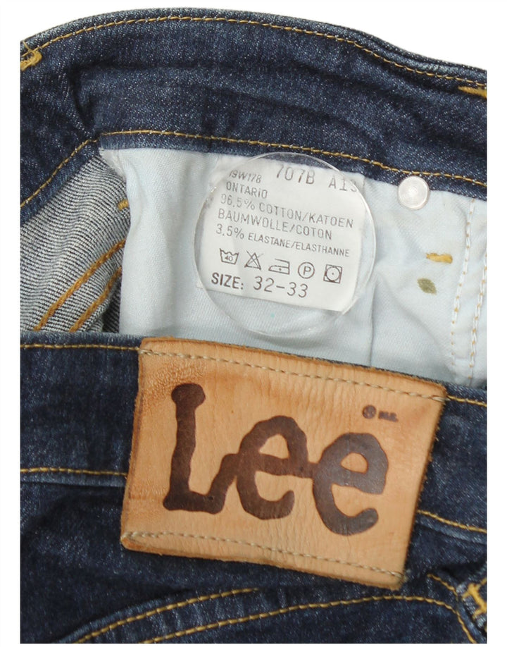 Lee Damen Skinny Jeans W32 L33 Marineblaue Baumwolle