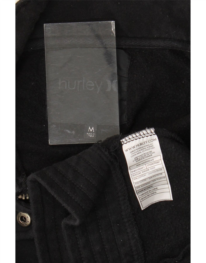 Hurley Damen Crop Military Bomberjacke UK 14 Mittelschwarze Baumwolle