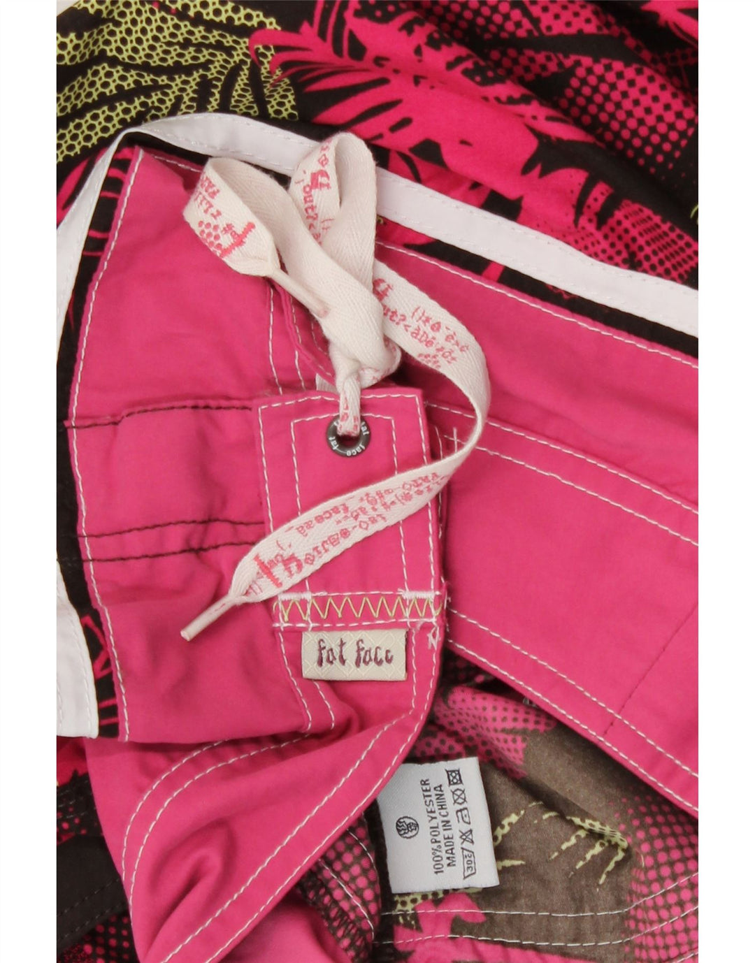 Fat Face Herren-Badeshorts, Größe M, W32, L12, Rosa, Blumenmuster, Polyester, Strand