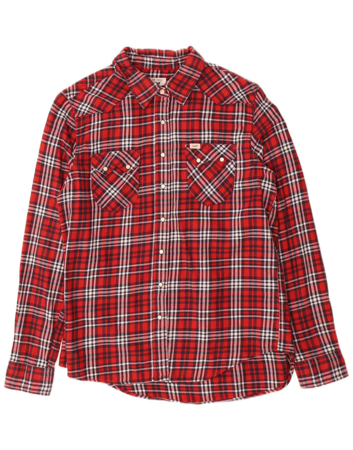 Lee Damen Flanellhemd UK 16 Large Red Check