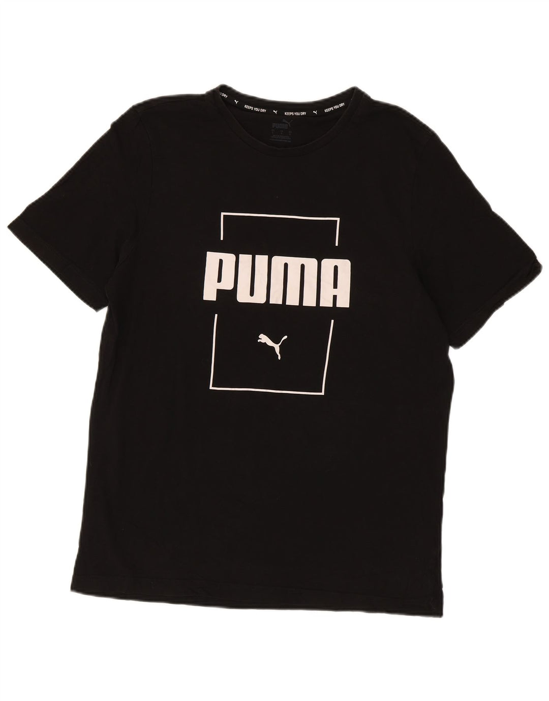 Puma Herren T-Shirt mit Grafik, groß, aus schwarzer Baumwolle