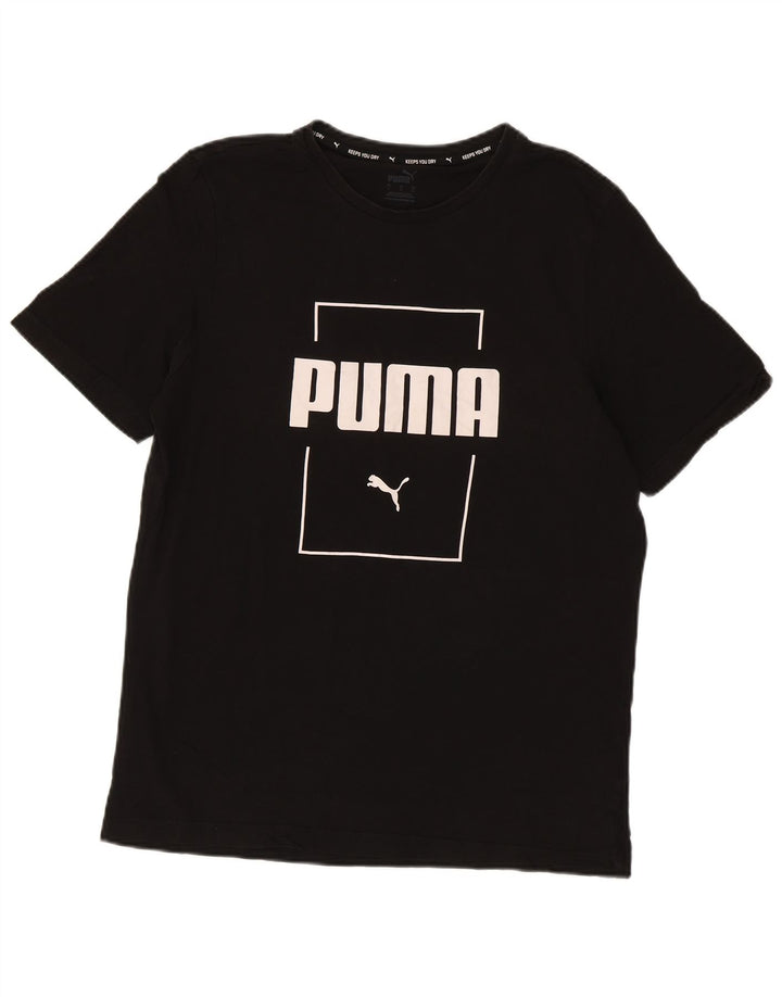 Puma Herren T-Shirt mit Grafik, groß, aus schwarzer Baumwolle