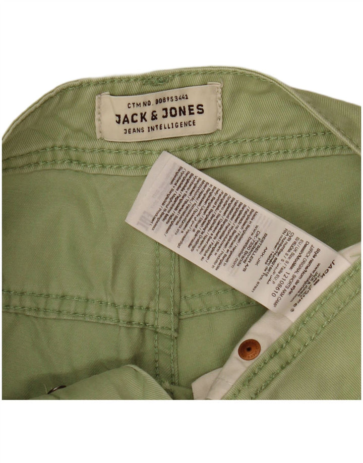 JACK & JONES Herren-Jeansshorts mit normaler Passform, W30, mittelgrüne Baumwolle