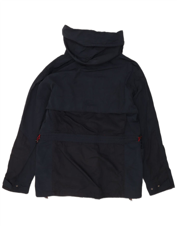 Zara Herren-Utility-Jacke mit Kapuze, Größe 40, Marineblau