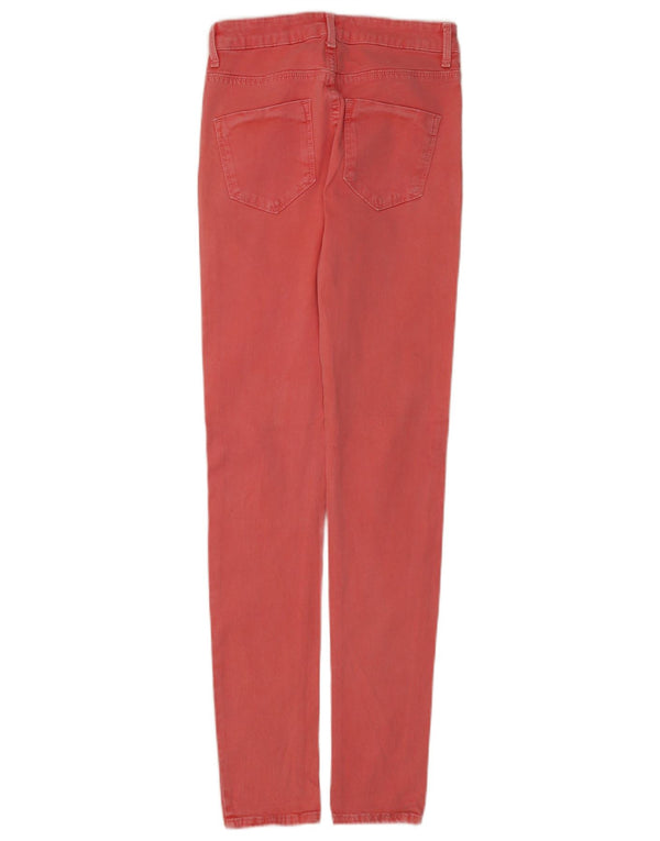 Topshop Damen Jamie Skinny Jeans W28 L32 Rosa Baumwolle