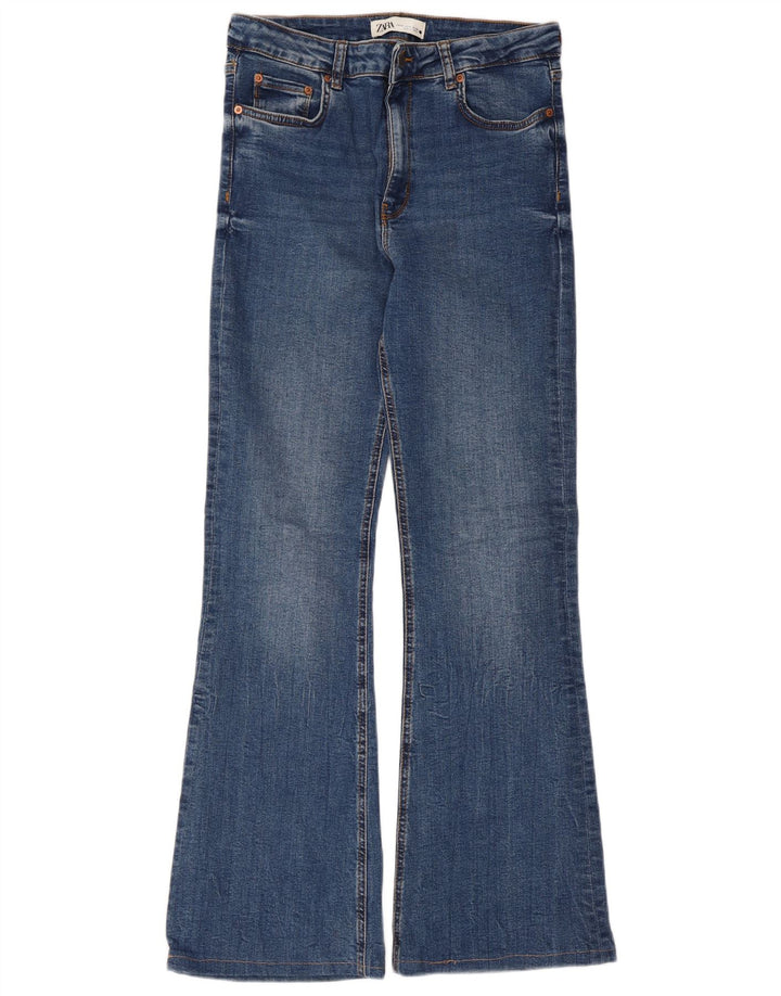 Zara Damen Schlagjeans EU 40 Mittel W30 L30 Blau