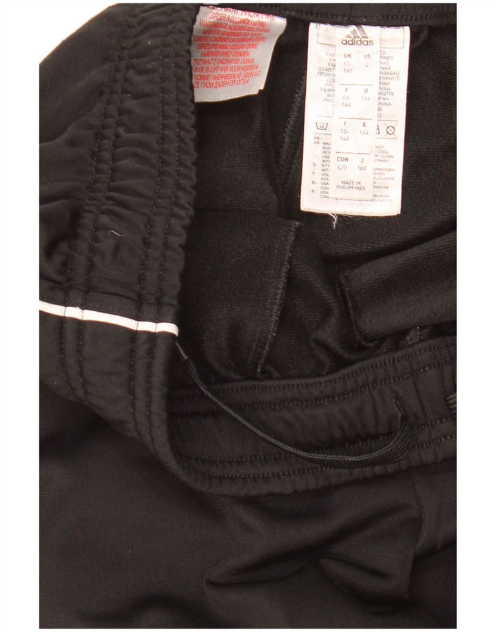 Adidas Jungen-Trainingshose, Jogginghose, 13–14 Jahre, schwarzes Polyester