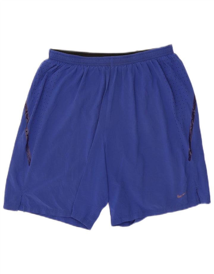 Nike Herren Dri Fit Sportshorts Mittelblaues Polyester