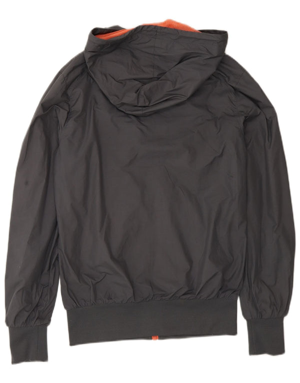 Nike Damen-Regenjacke mit Kapuze, UK 10, Größe S, Grau, Polyester, Sport