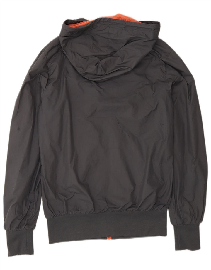 Nike Damen-Regenjacke mit Kapuze, UK 10, Größe S, Grau, Polyester, Sport