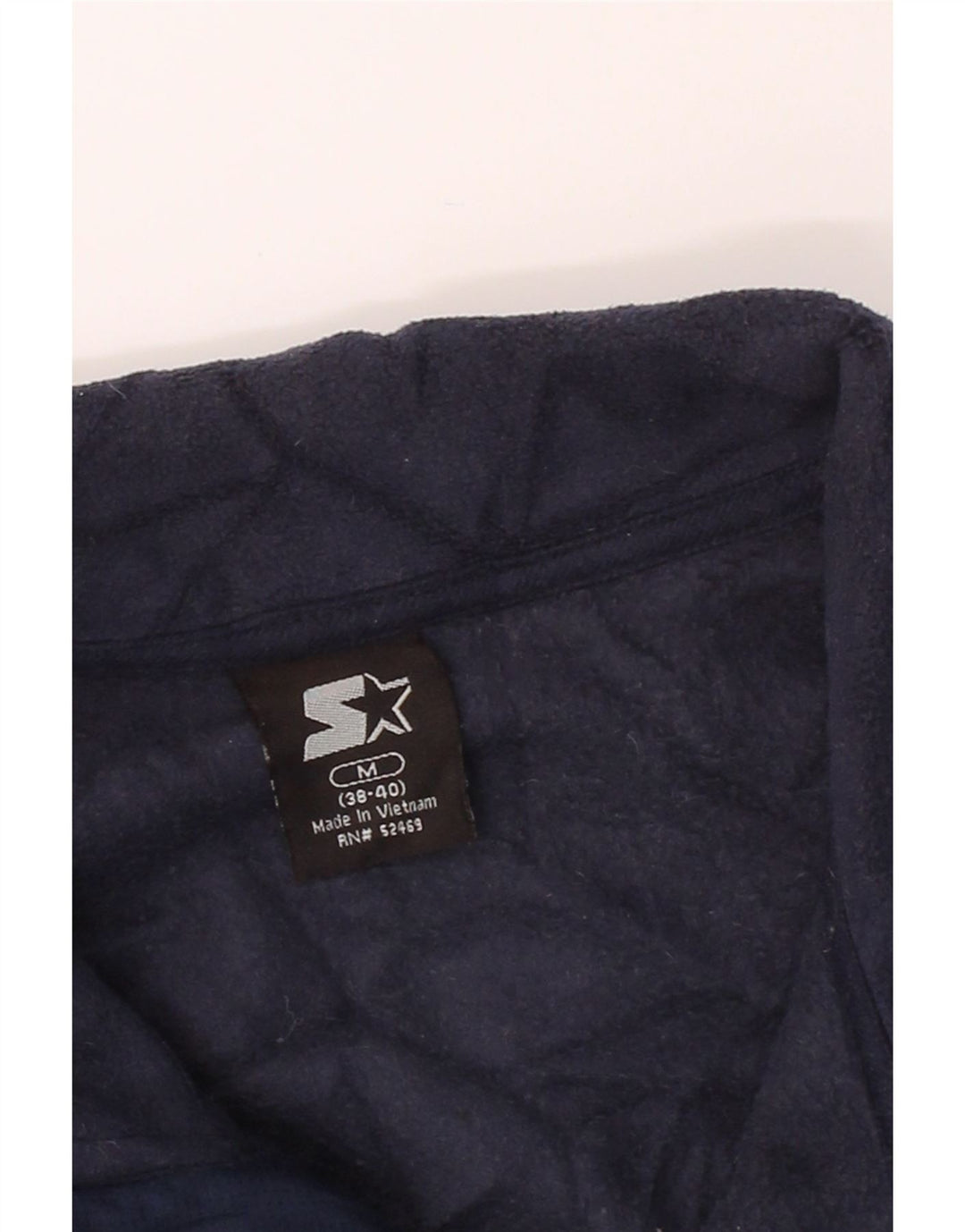 STARTER Mens Fleece Jacket UK 38/40 Medium Navy Blue Polyester Vintage Starter and Second-Hand Starter from Messina Hembry 