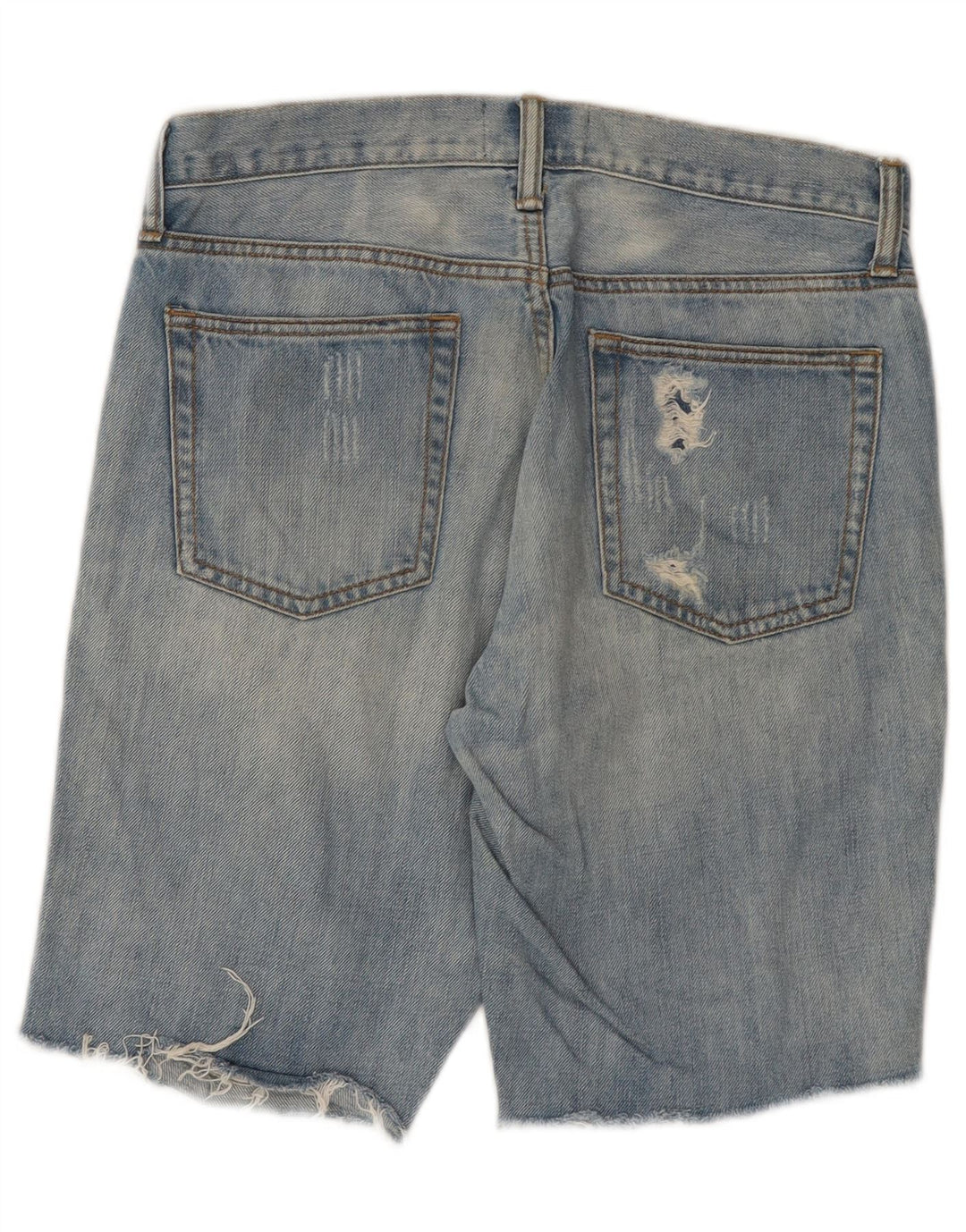 GAP Herren Distressed Slim Denim Shorts W31 Mittelblaue Baumwolle