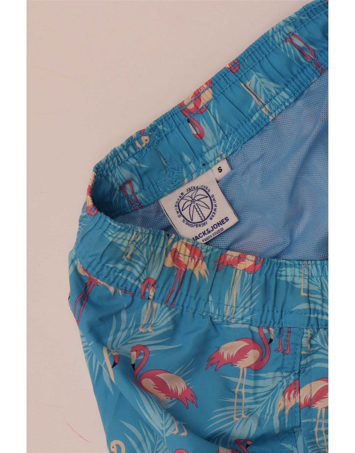 Jack & Jones Herren-Badeshorts mit abstraktem Muster, Größe S, Blau