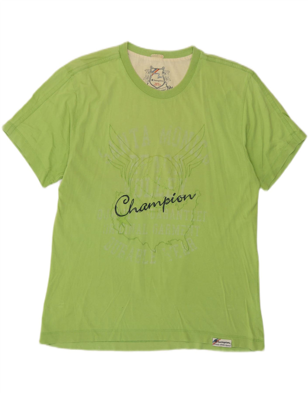 Champion Herren Grafik-T-Shirt-Oberteil Mittelgrün