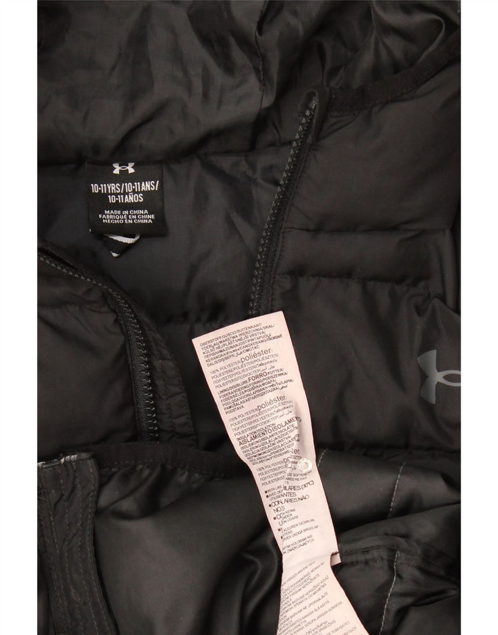 Under Armour Jungen Graphic Wattierte Jacke 10–11 Jahre Schwarzer Farbblock