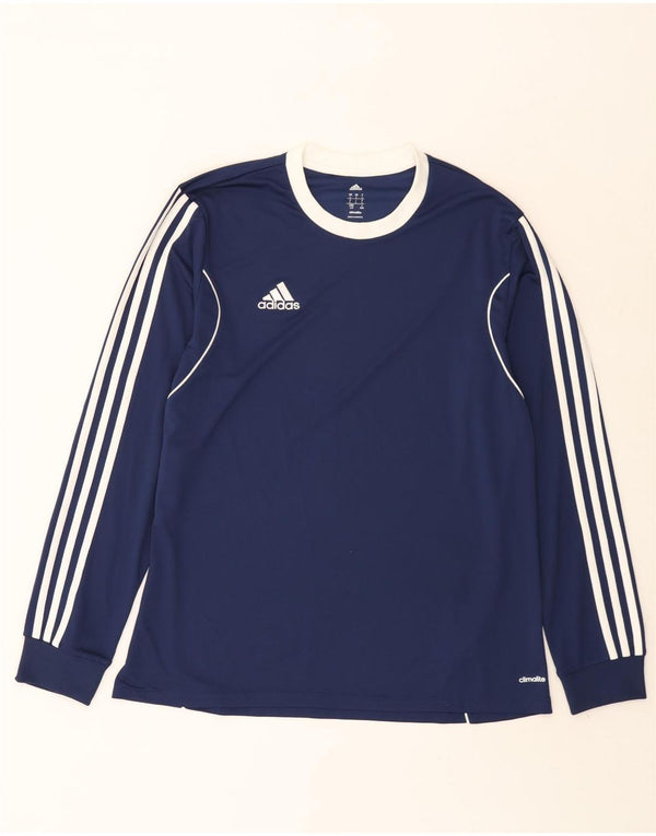 Adidas Herren Climalite Top Langarm Large Marineblau Polyester