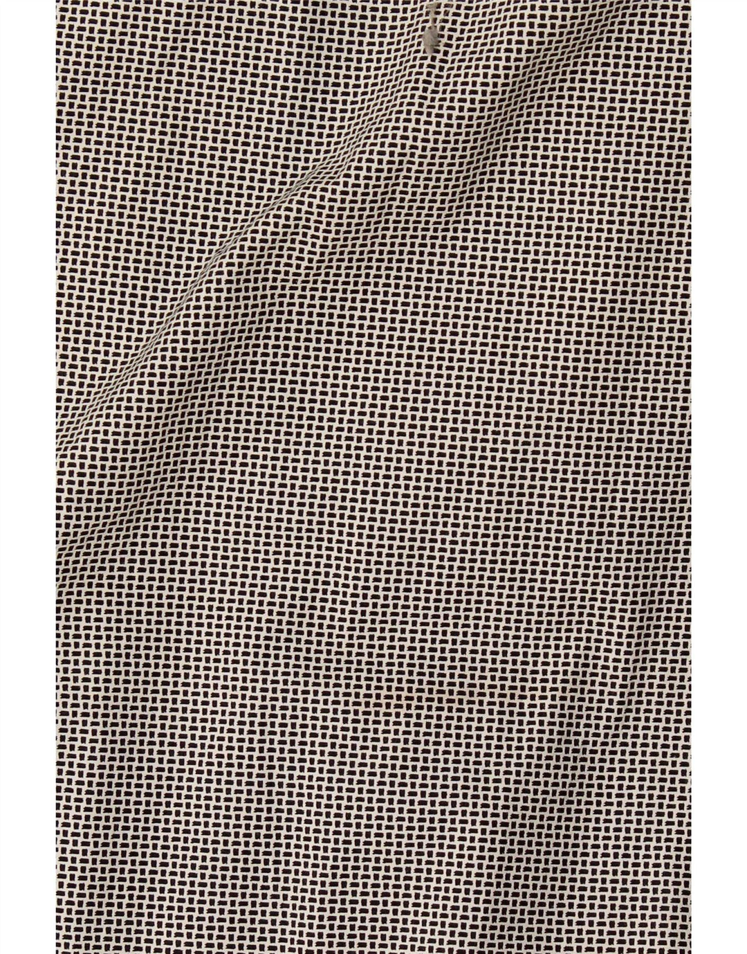 Hugo Boss Herren-Hemd mit normaler Passform, Mittelschwarz, geometrische Baumwolle
