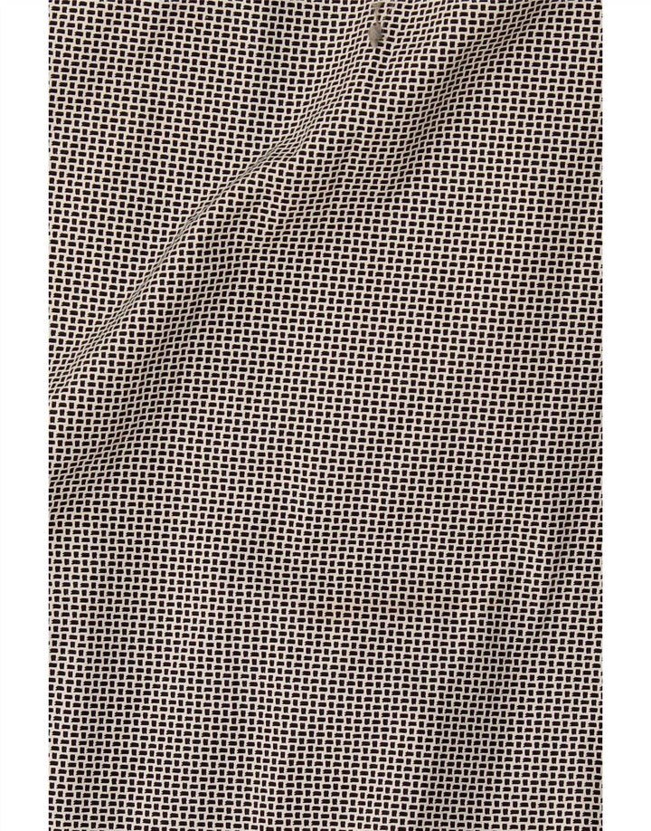 Hugo Boss Herren-Hemd mit normaler Passform, Mittelschwarz, geometrische Baumwolle