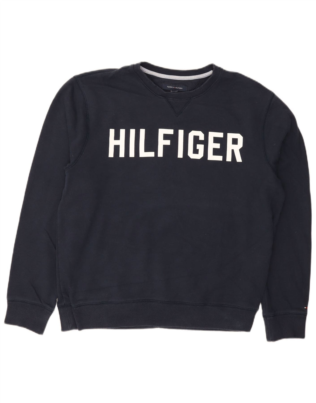 Tommy Hilfiger Herren-Sweatshirt mit Grafik, groß, marineblau, Baumwolle