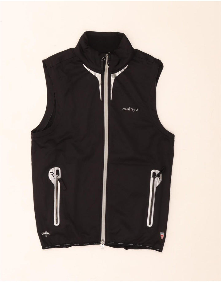 Chervo Herren ärmellose Trainingsjacke, UK 38, mittelschwarz