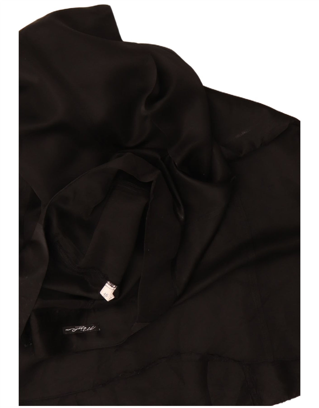 Vintage Damen Maxi A-Linie Rock IT 46 Groß W32 Schwarz Seide Klassisch