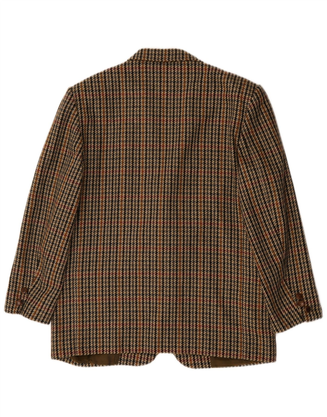 Les Copains Damen 2-Knopf-Blazerjacke IT 44 Mittelbrauner Hahnentritt