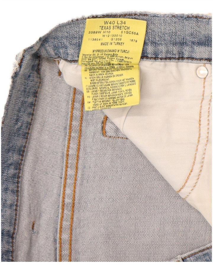 WRANGLER Herren Texas Stretch Denim Shorts W40 XL Blaue Baumwolle