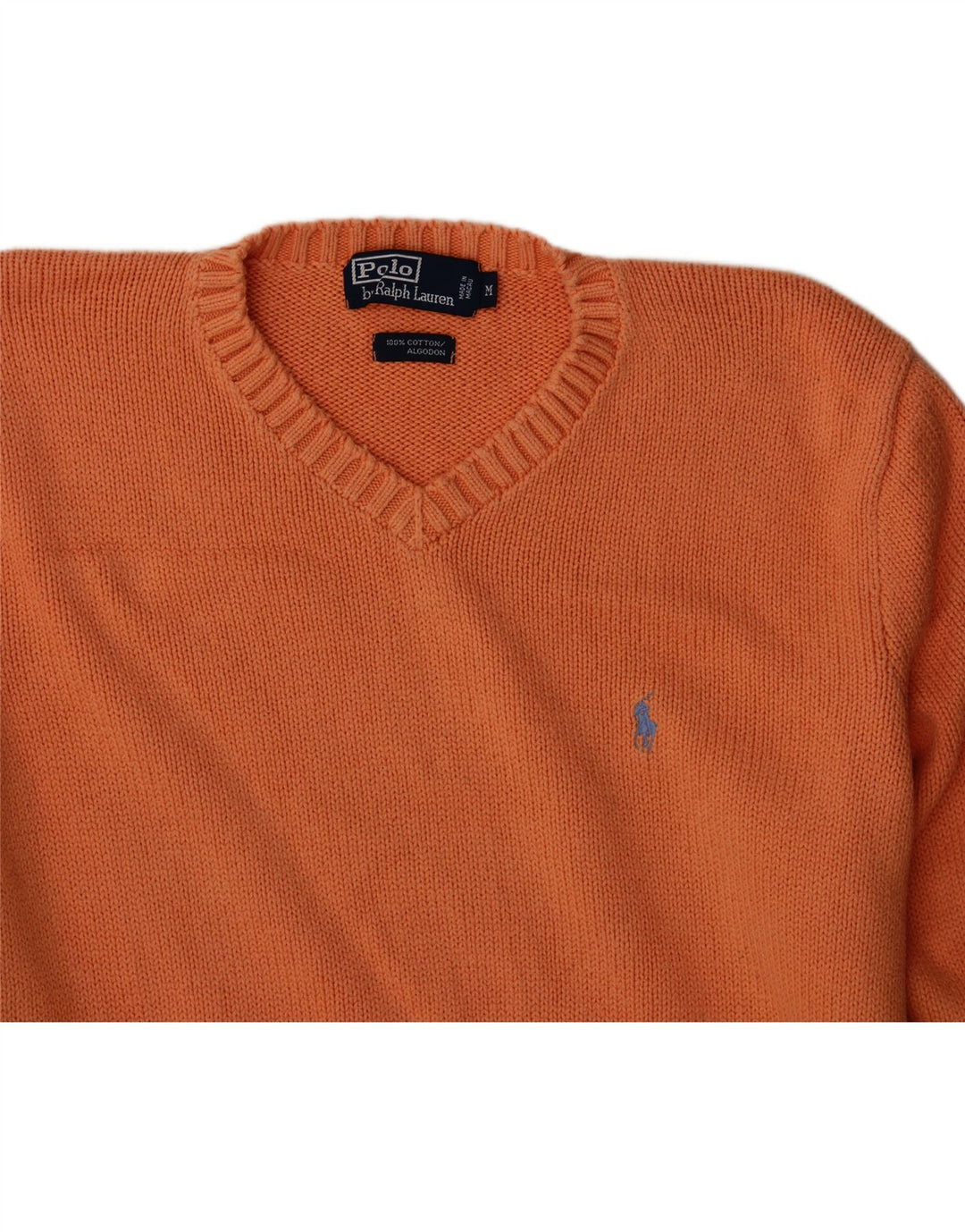 POLO RALPH LAUREN Herren Pullover mit V-Ausschnitt Mittelorange