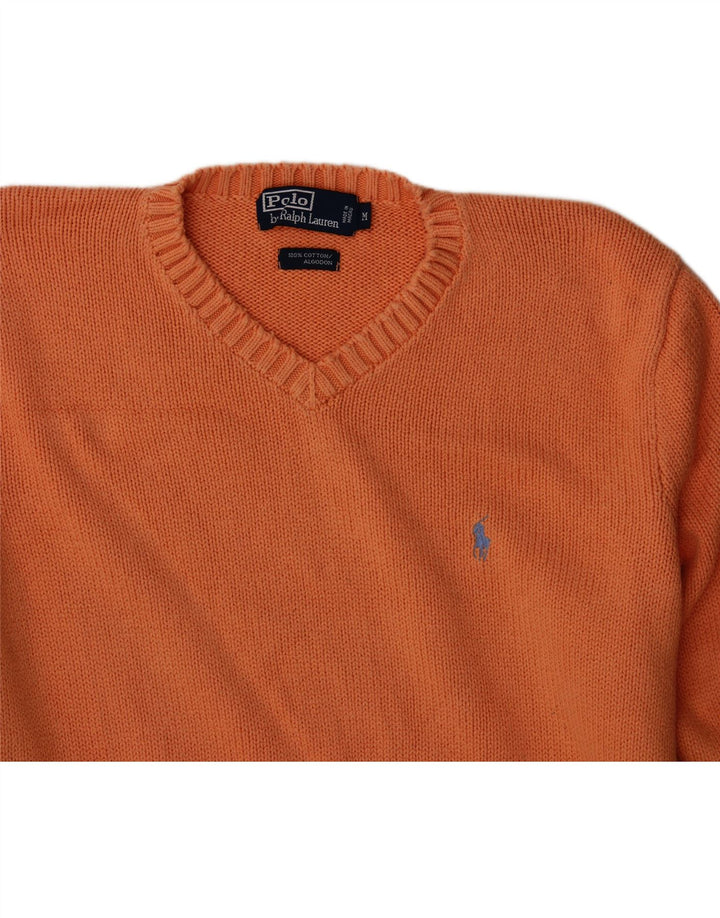 POLO RALPH LAUREN Herren Pullover mit V-Ausschnitt Mittelorange