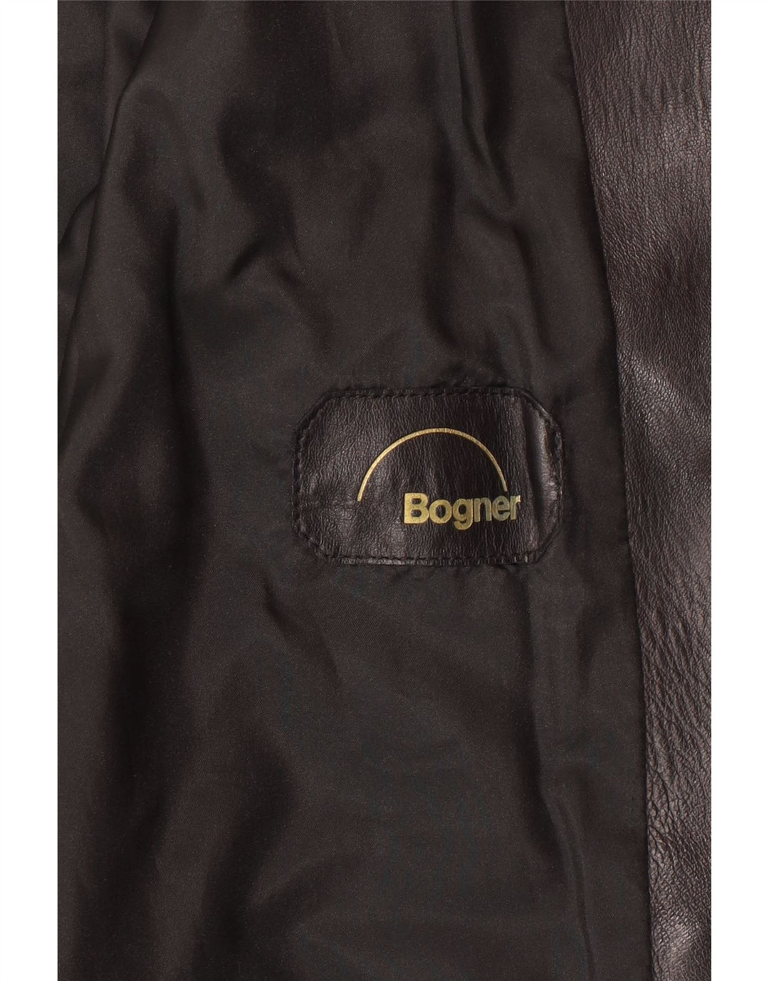BOGNER Damen Crop Lederjacke UK 14 Medium Schwarz