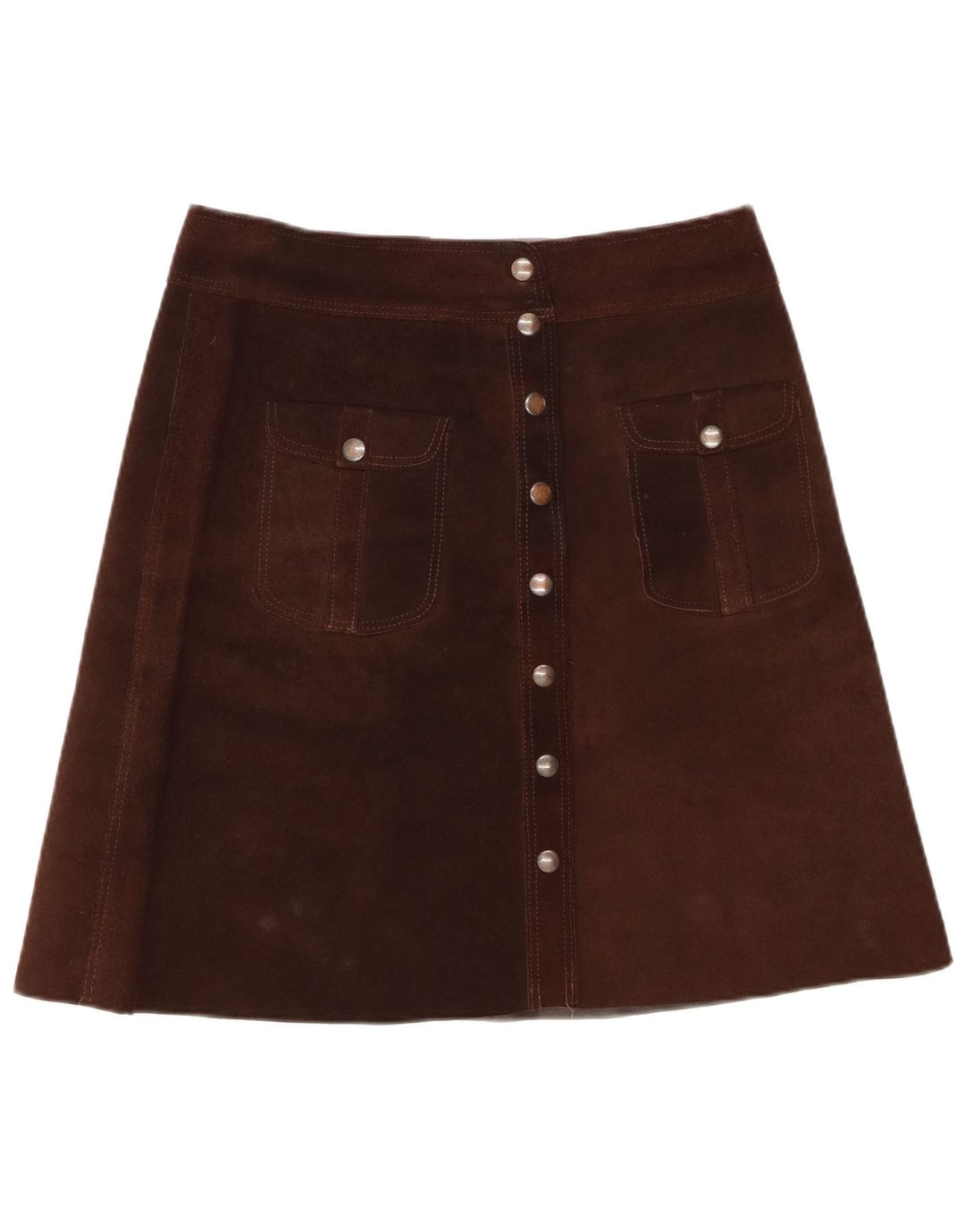 Vintage Damen Wildlederrock W32 Groß Braun