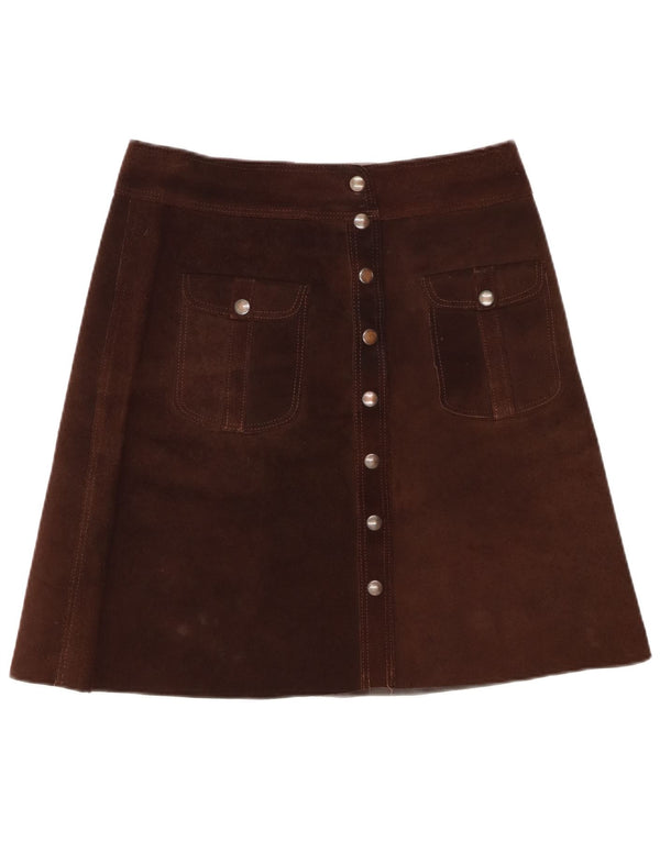 Vintage Damen Wildlederrock W32 Groß Braun