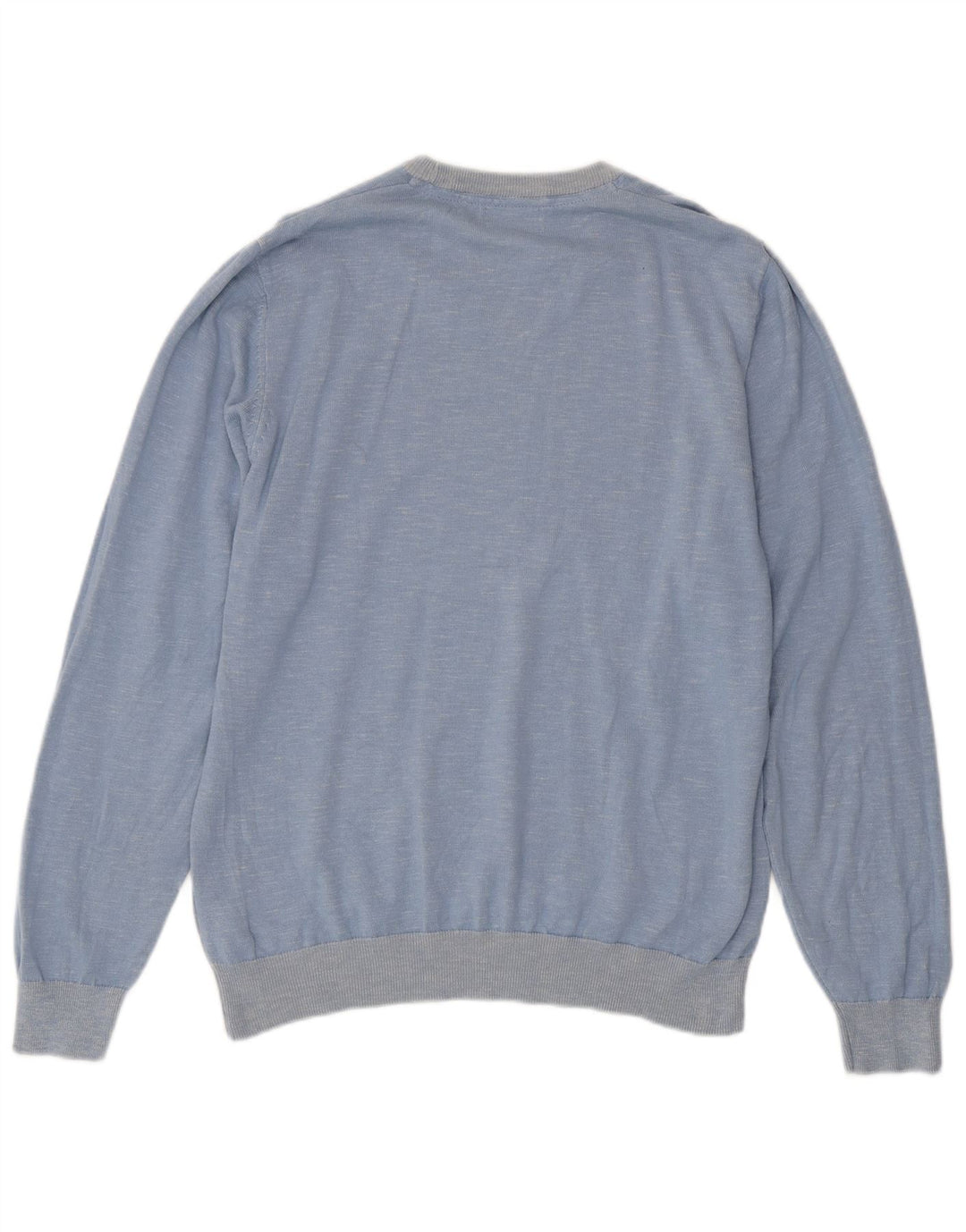 Marks & Spencer Herren-Pullover mit Rundhalsausschnitt, groß, blau meliert