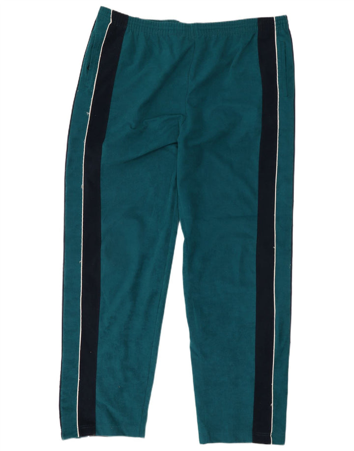 Kappa Herren-Trainingshose mit Grafik, groß, blaues Farbblock-Polyester