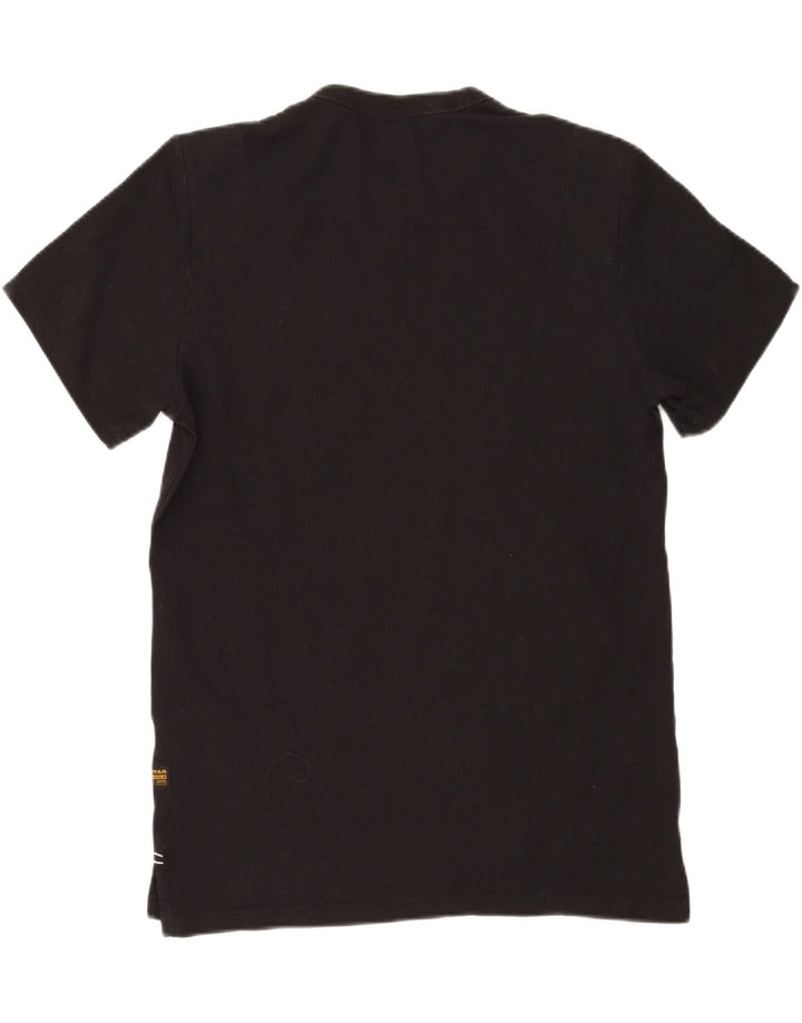 G-STAR Herren Grafik-T-Shirt-Oberteil aus mittelschwarzer Baumwolle