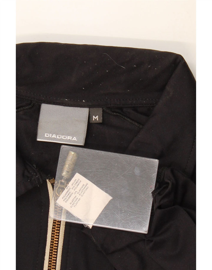 DIADORA Herren-Poloshirt mit Grafik, Mittelschwarz, Colourblock-Polyamid