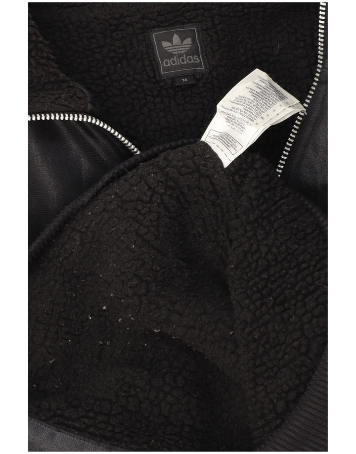 ADIDAS Herren Chile 62 Kapuzen-Bomberjacke UK 38 Mittelschwarzes Polyester