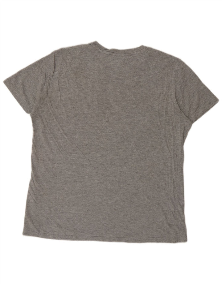CHAMPION Herren-T-Shirt-Oberteil aus mittelgrauer Baumwolle