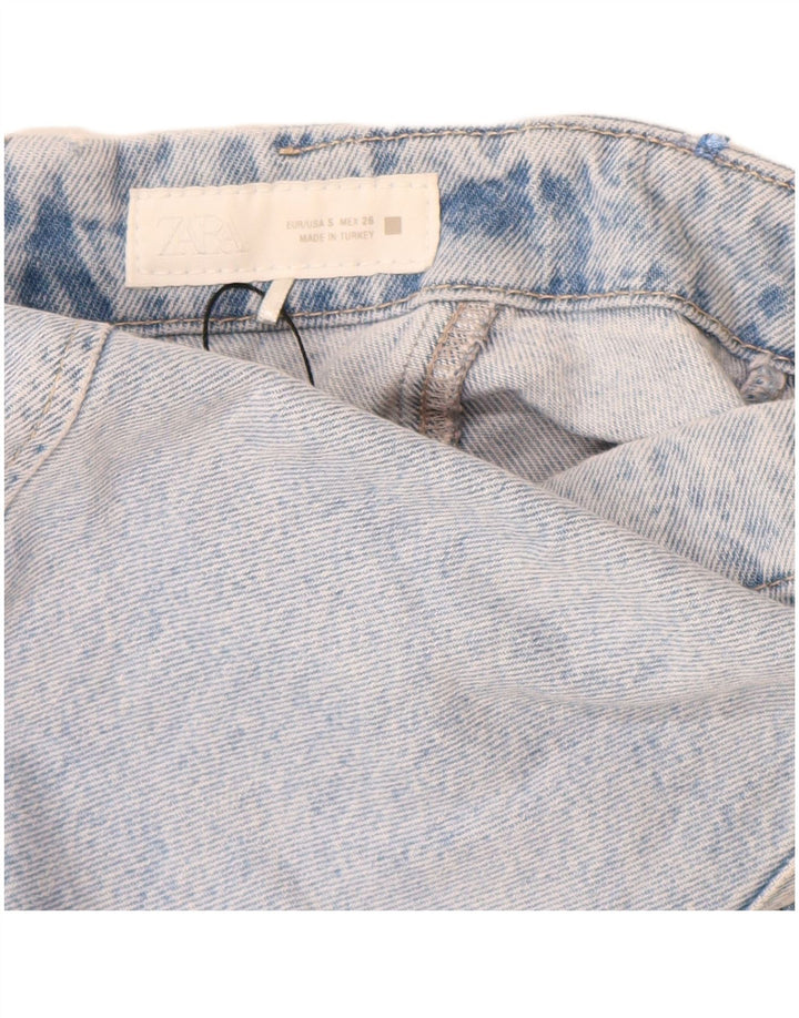 Zara Denim-Korsettoberteil für Damen, Größe S, Größe S, Blau, Baumwolle