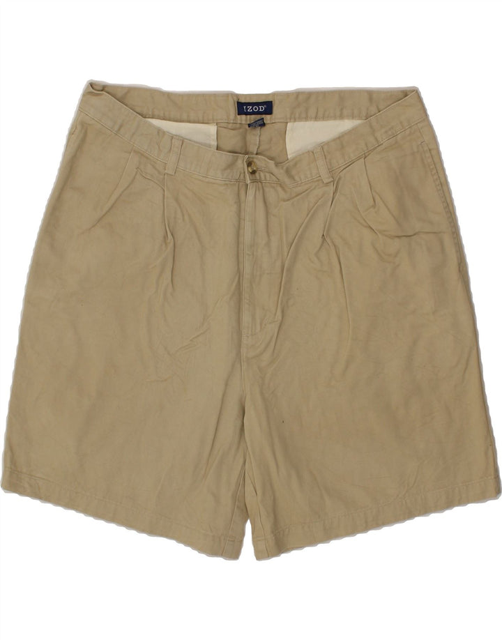 IZOD Mens Chino Shorts W38 XL Beige Cotton Vintage Izod and Second-Hand Izod from Messina Hembry 