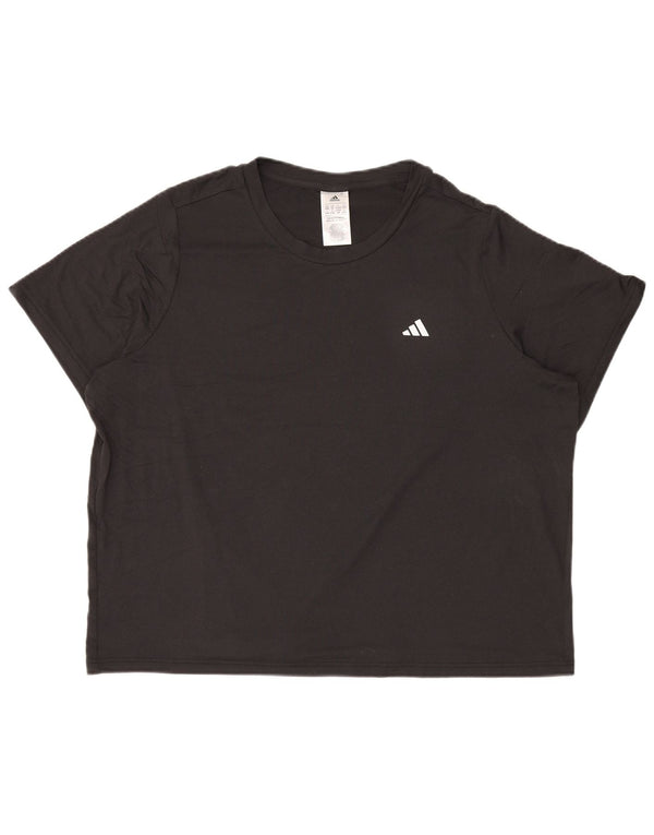 Adidas Damen Aeroready T-Shirt Top UK 24/26 2XL Schwarz Polyester