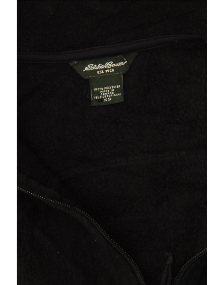 EDDIE BAUER Womens Fleece Gilet UK 6 XS Black Polyester Vintage Eddie Bauer and Second-Hand Eddie Bauer from Messina Hembry 