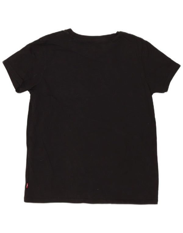 Levi's Damen-T-Shirt mit Grafik, UK 10, Größe S, Schwarz, Baumwolle