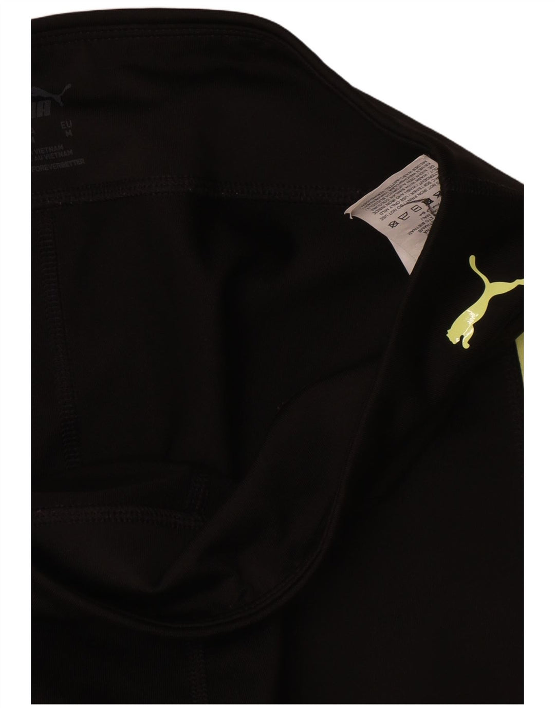 Puma Womens Graphic Leggings UK 12 Mittelschwarzes Colourblock-Nylon