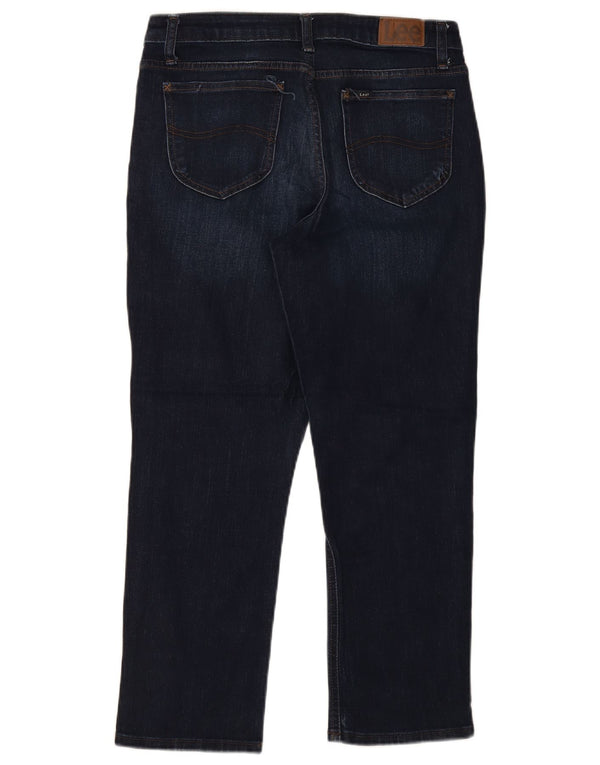 Lee Damen Mid Rise Regular Fit Straight Jeans US 2 XS W32 L27 Marineblau