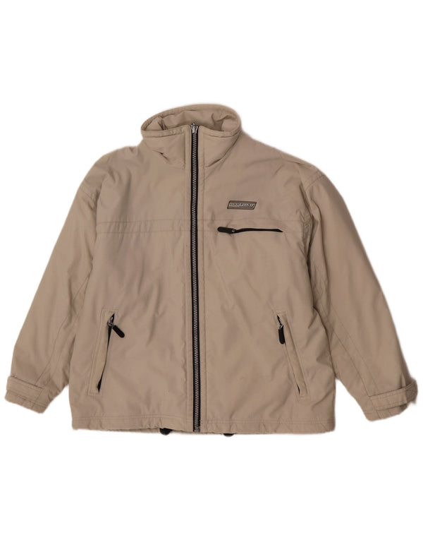 Exxtasy Herren Loose Fit Windjacke UK 36 Small Beige Nylon