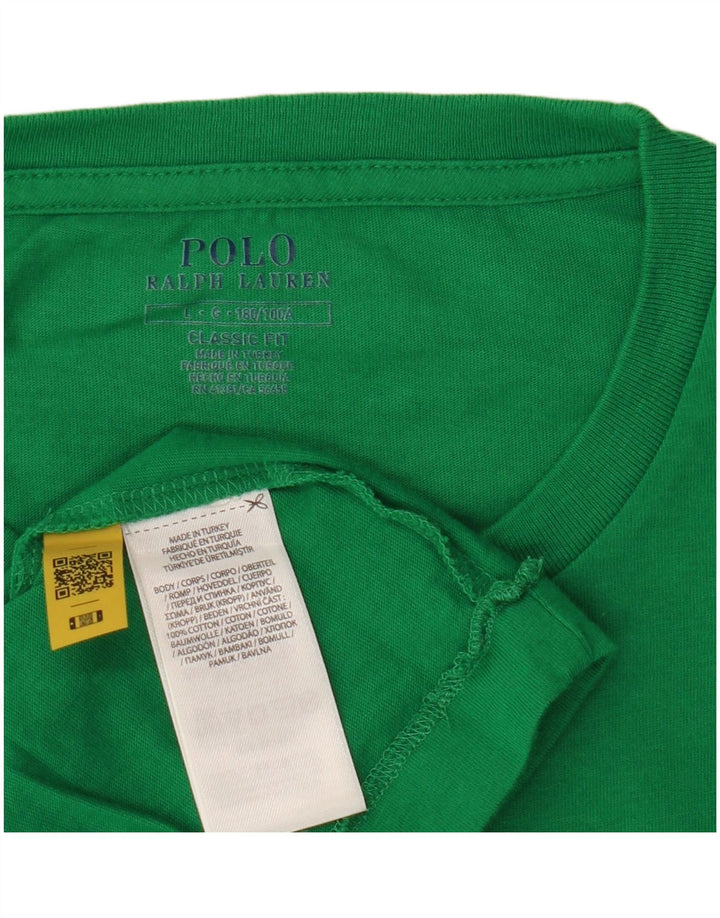 POLO RALPH LAUREN Herren-T-Shirt mit klassischer Passform, groß, grüne Baumwolle