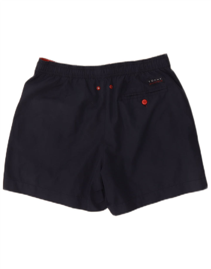 Tommy Hilfiger Herren-Badeshorts mit Grafik, mittelgroß, marineblau, Polyester